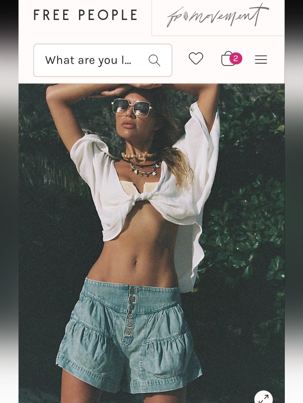 NWT Free People Fleur Denim Short